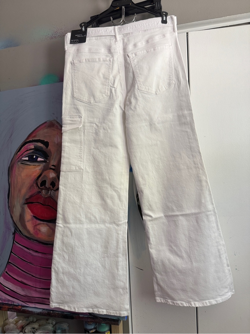 Sofia Jeans by Sofia Vergara Margot Wide Leg Super High-Rise White Jeans NWT 14 - Picture 7 of 15